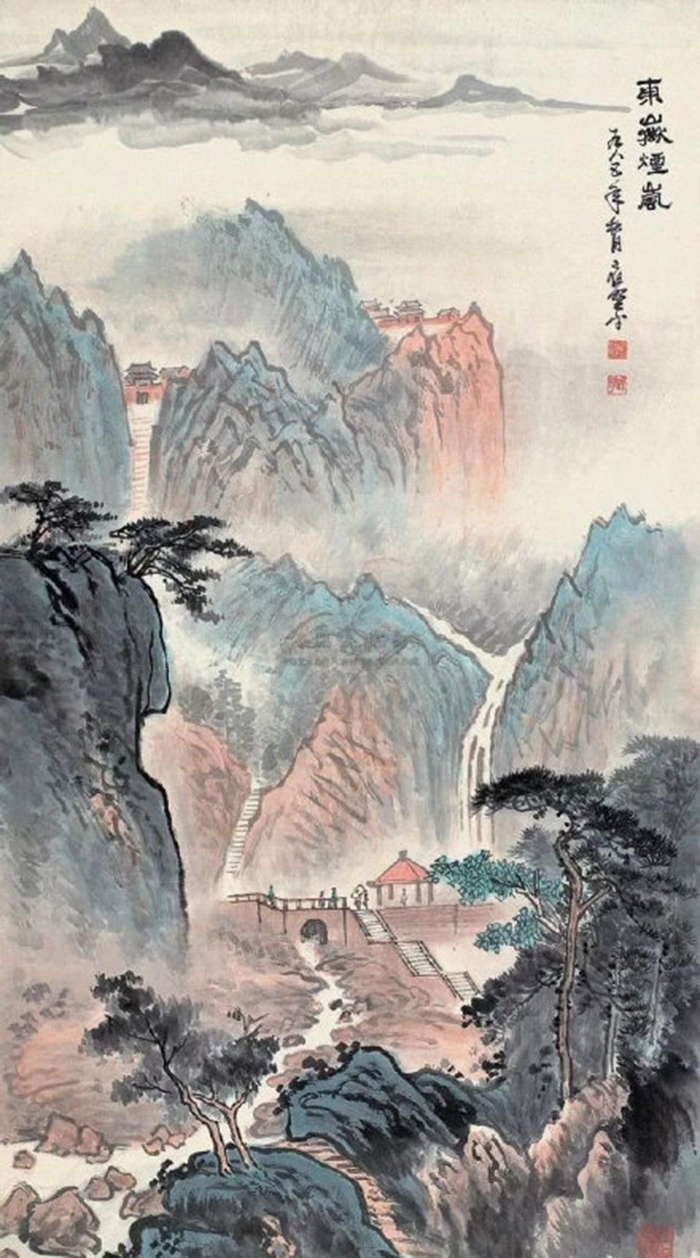 国画山水画作品欣赏,山水画家应野平作品集
