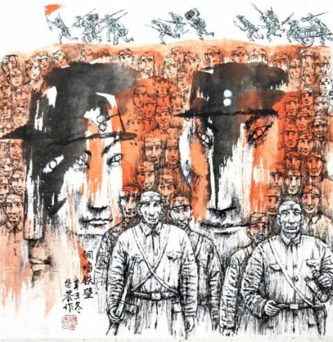 阎先公《乱石生辉》国画鉴赏